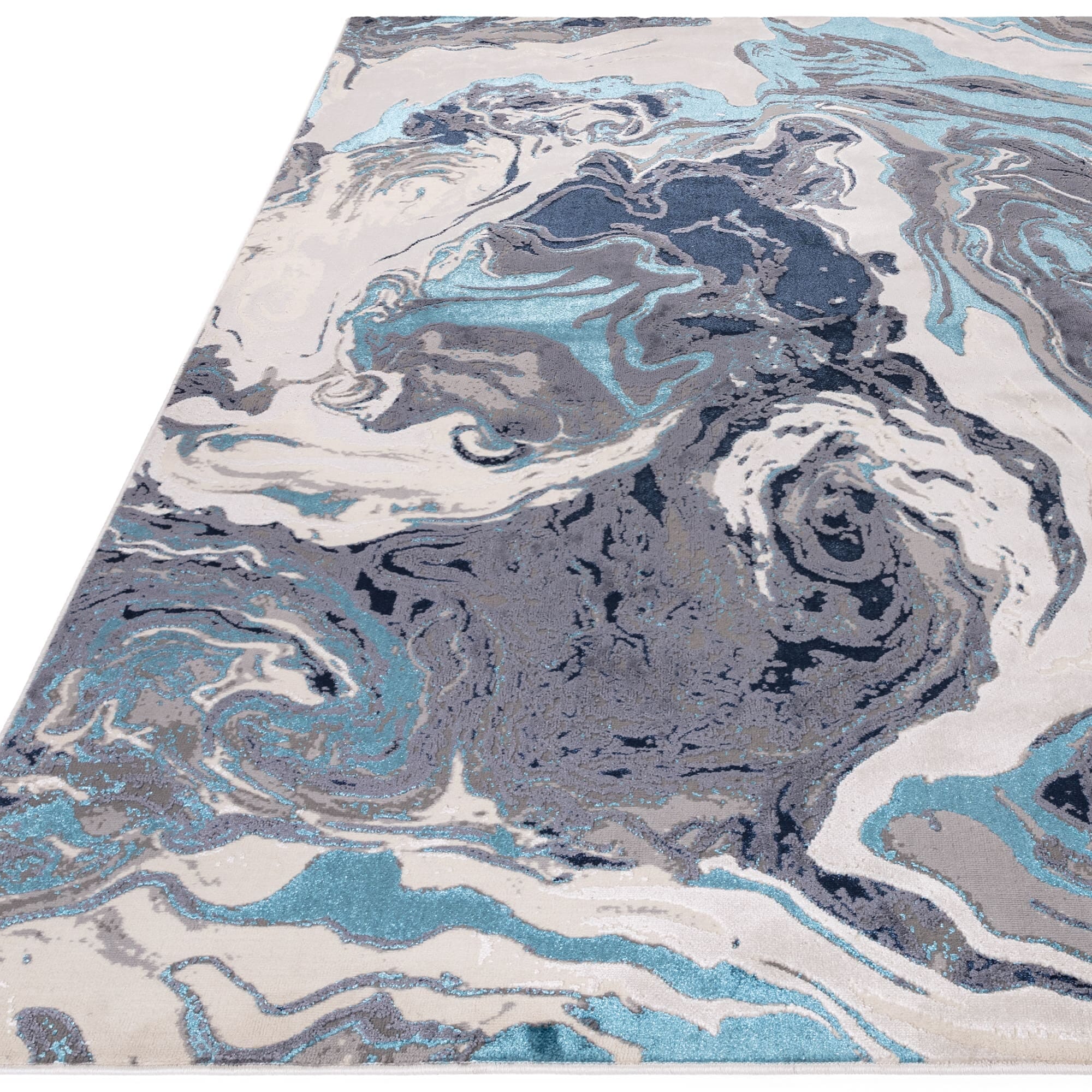 Asiatic Aurora Ocean Rug close-up texture

