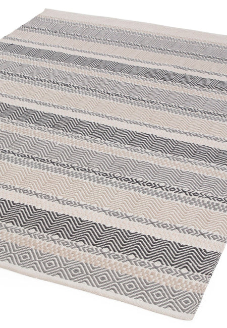Eco-friendly grey flatweave PET rug

