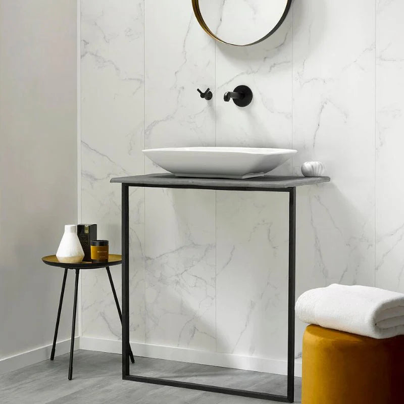 castello light grey mineral wall panel 2700x300mm