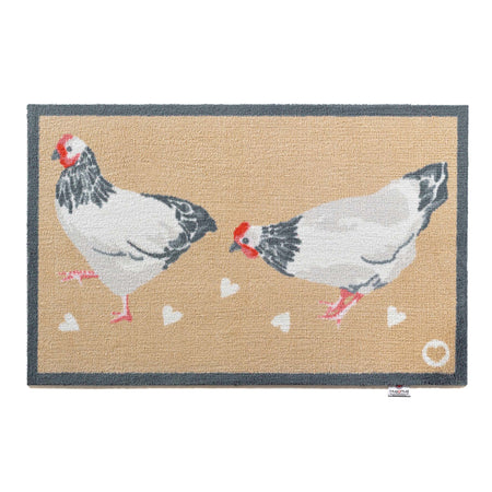 close-up of hug rug chicken doormat surface

