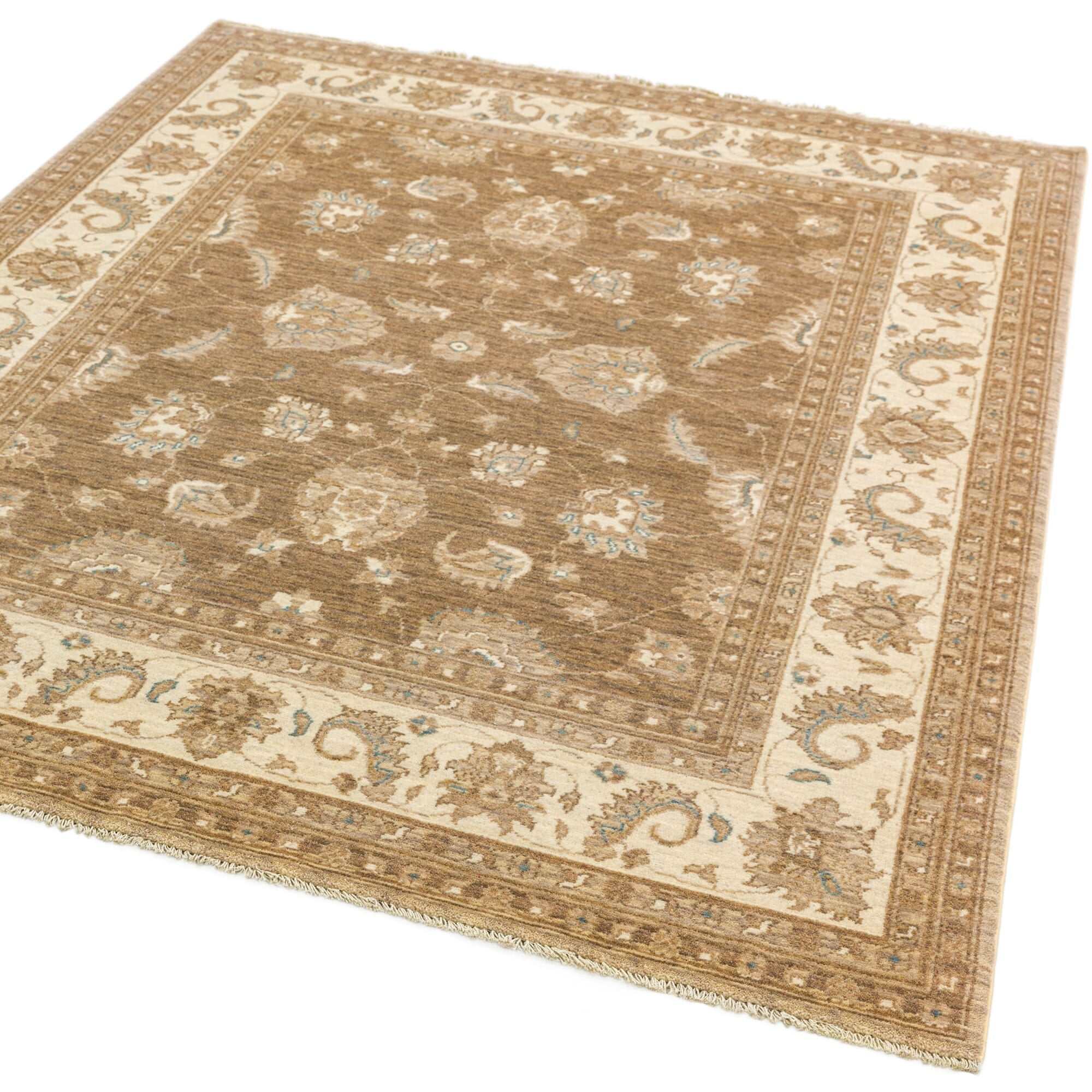 Traditional Persian pattern rug with vintage wash

