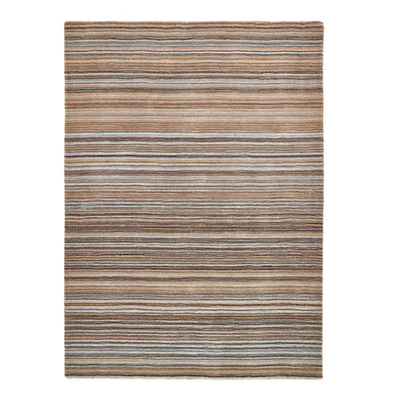 origins Beige striped wool rug for neutral interiors