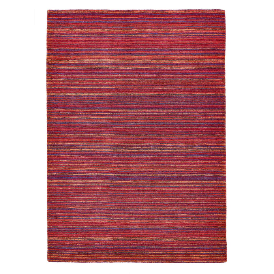 Origins Fine Stripes Purple/Pink wool rug