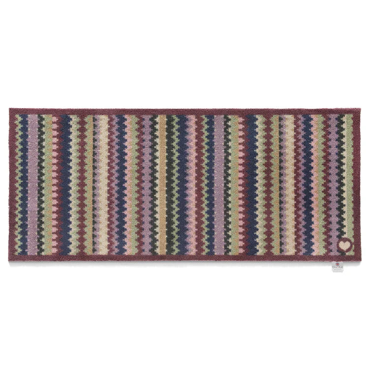 Hug Rug runner Designer 25 with colourful zigzag vertical stripes

