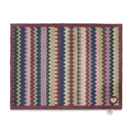 Hug Rug Designer 25 with colourful zigzag vertical stripes

