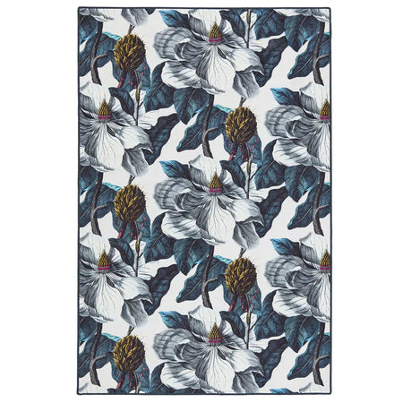 Hug Rug Magnolia Garden floral rug on white background
