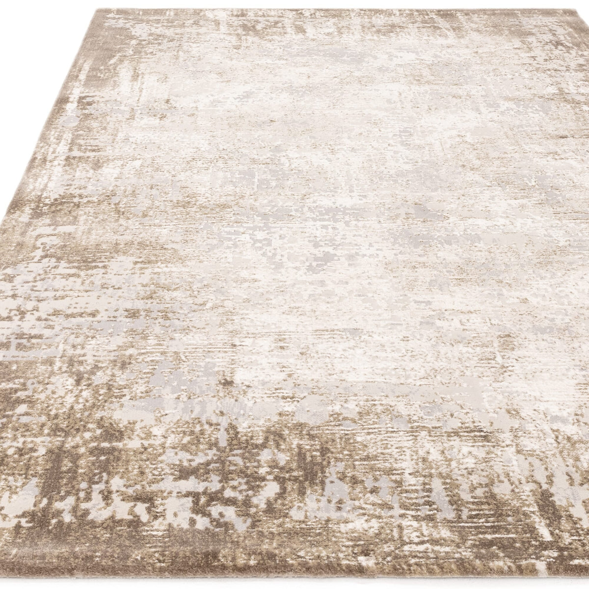 Soft beige rug with elegant border detail

