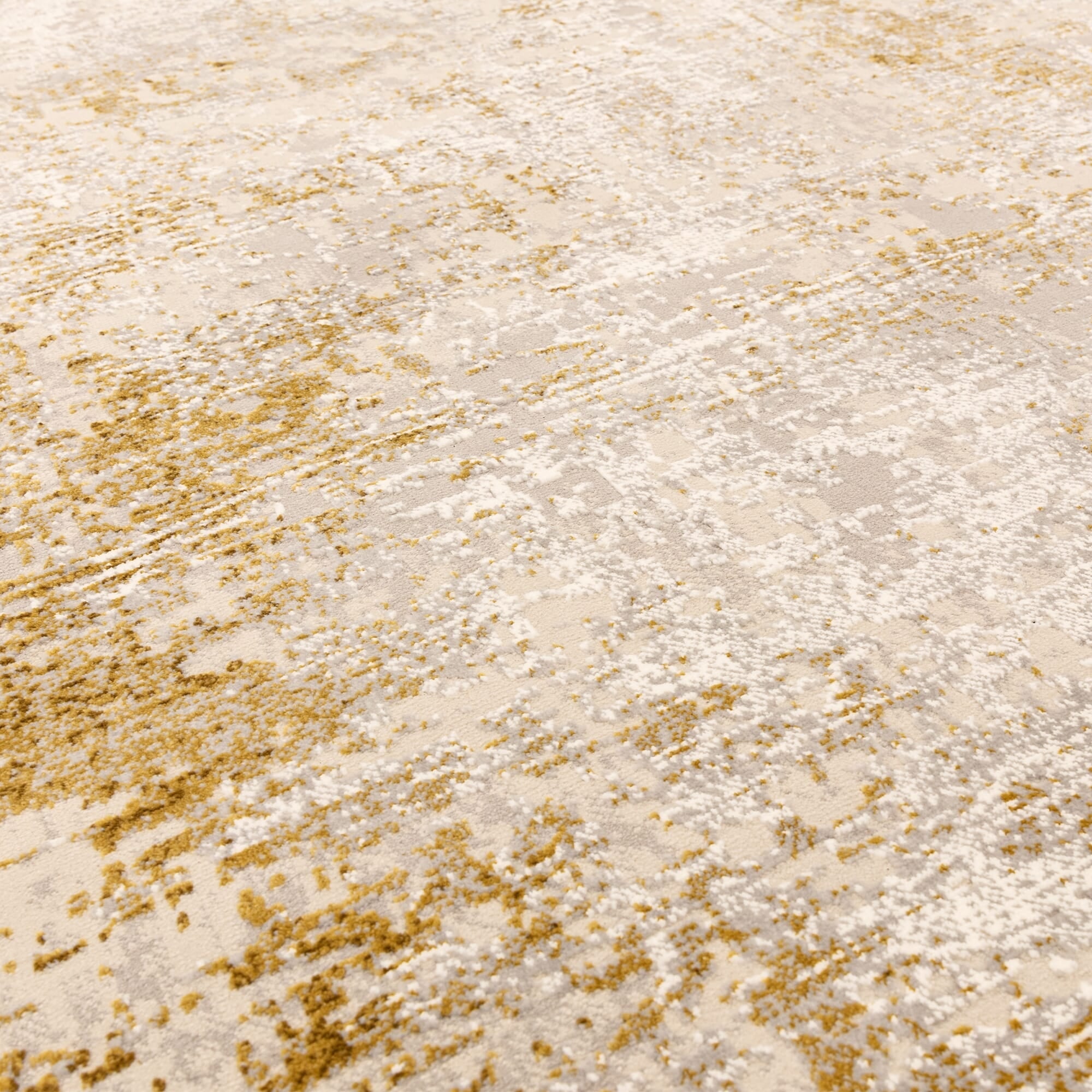 Large gold rug for modern interiors

