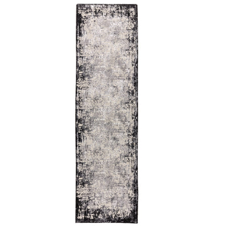 Asiatic Kuza Border Grey runner Rug