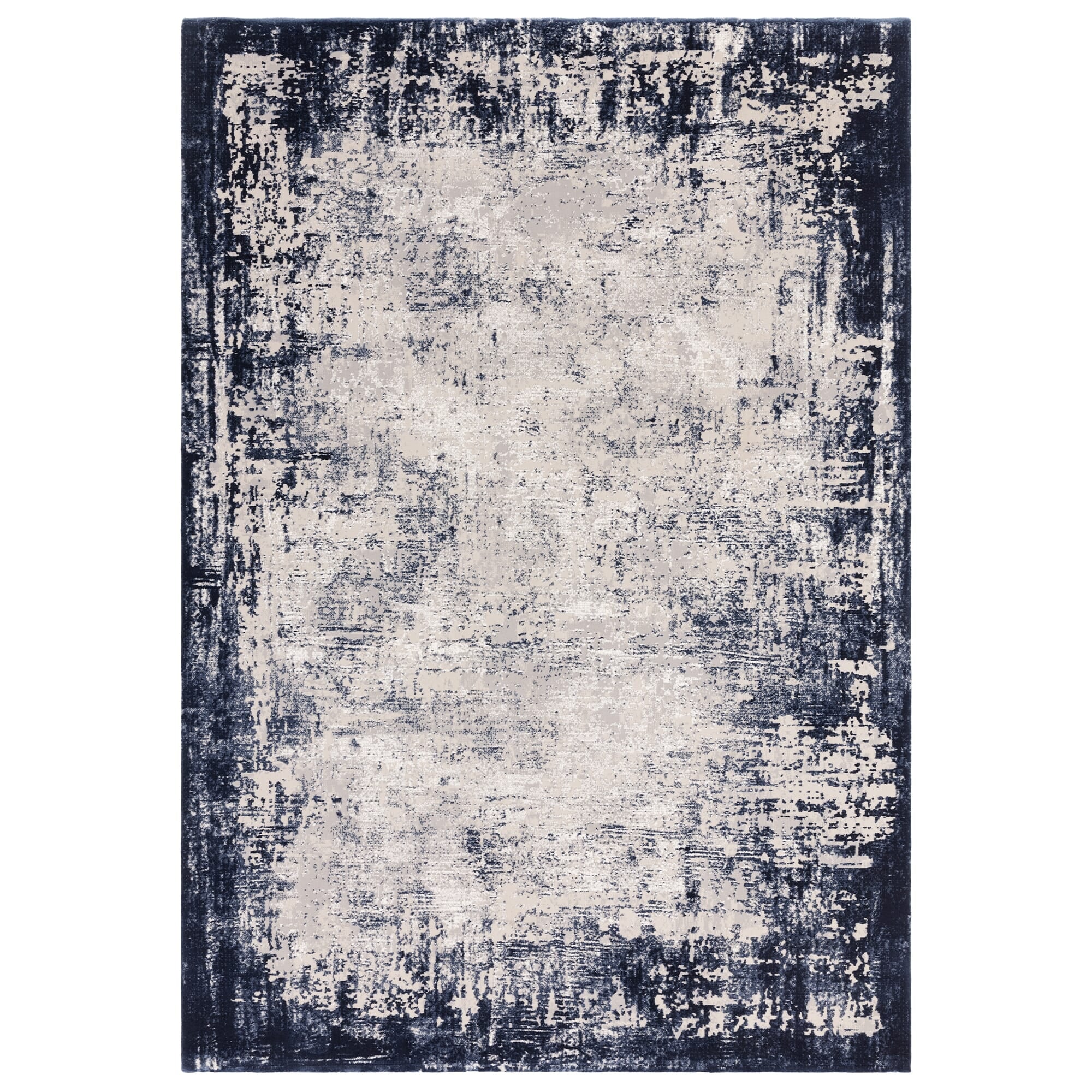 Asiatic Kuza Border Navy Rug full view

