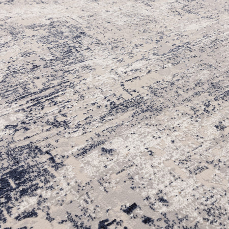 Close-up of velvety navy rug texture

