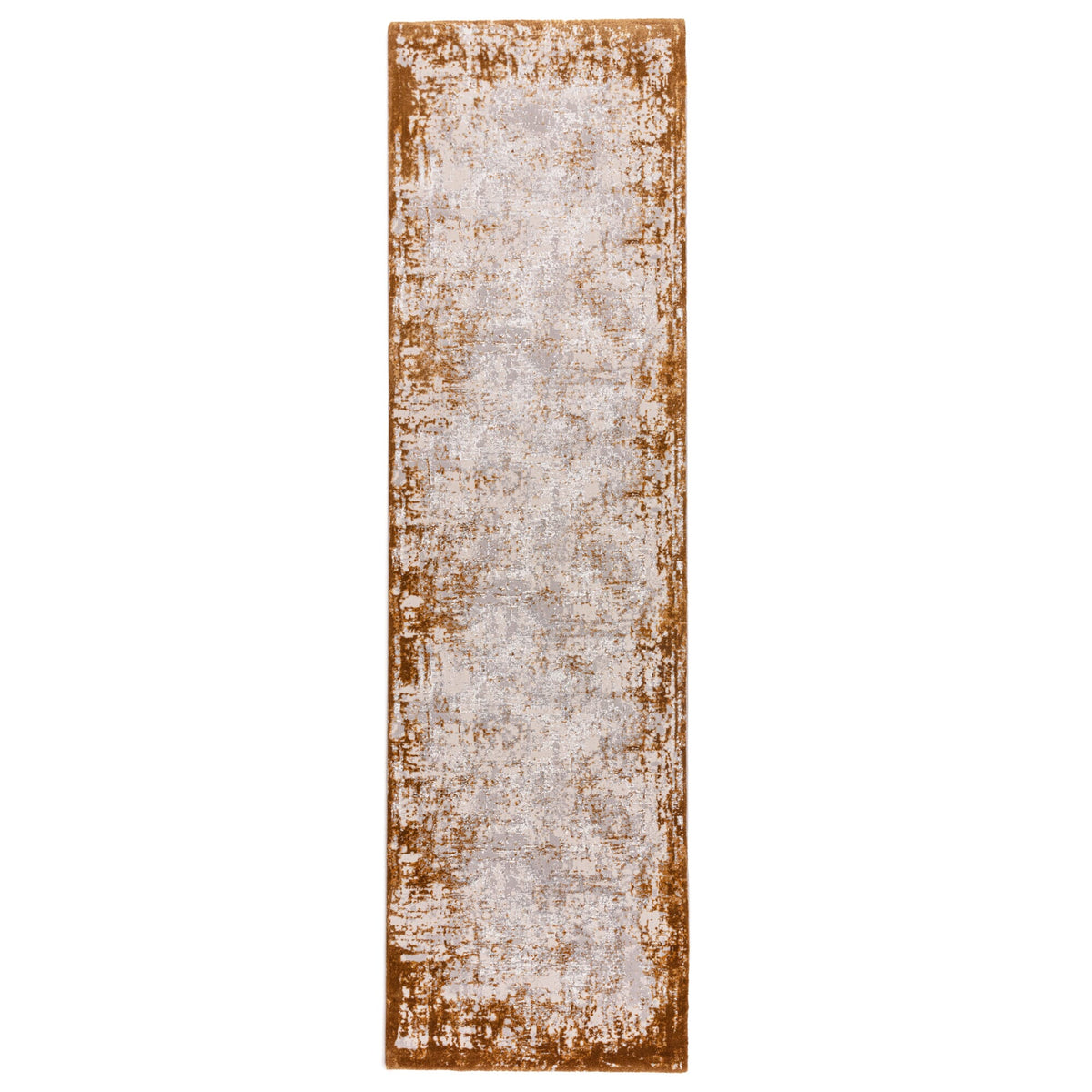 Asiatic Kuza Border Terracotta runner Rug