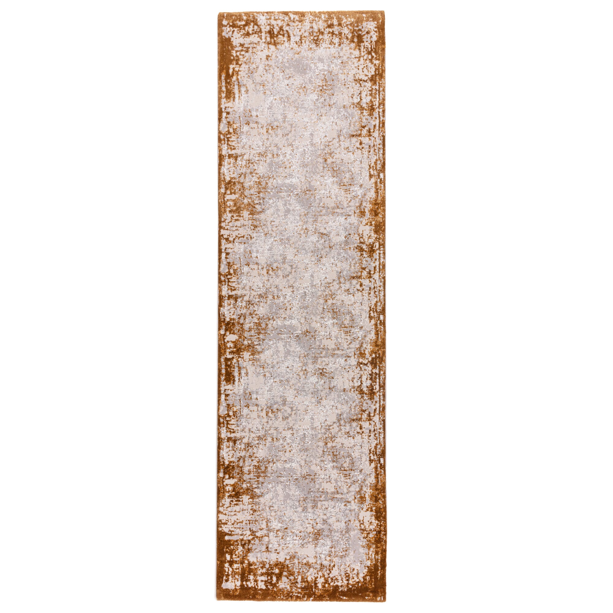 Asiatic Kuza Border Terracotta runner Rug
