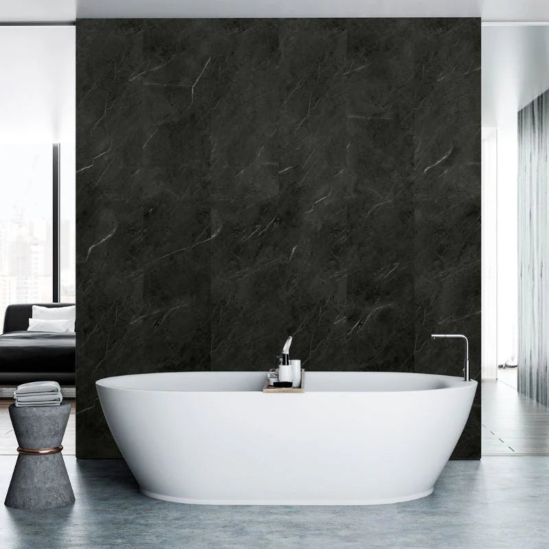 marquina black marble mineral wall panel 2700x300mm