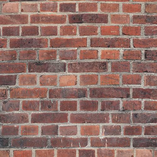 Close-up of Vox Mattone Rosso Red Brick Panel showing rustic 3D brick texture and natural red tones