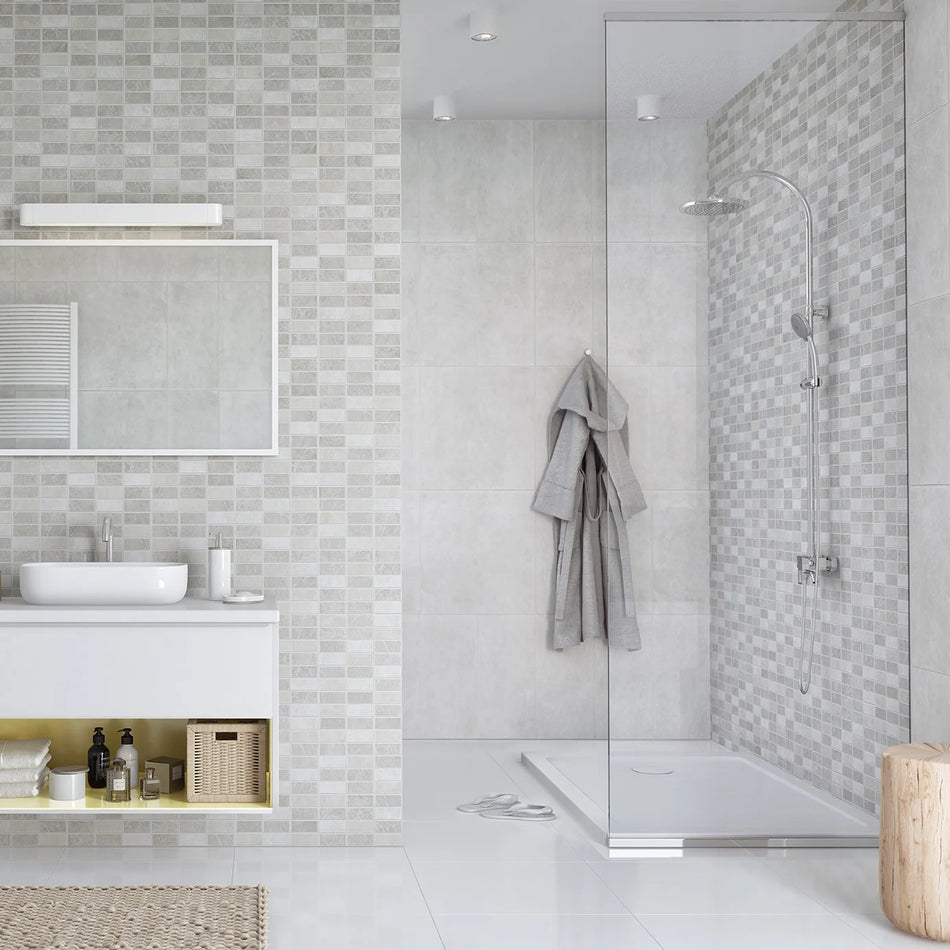 marble mosaic tile effect pvc wall panels 2650x250mm