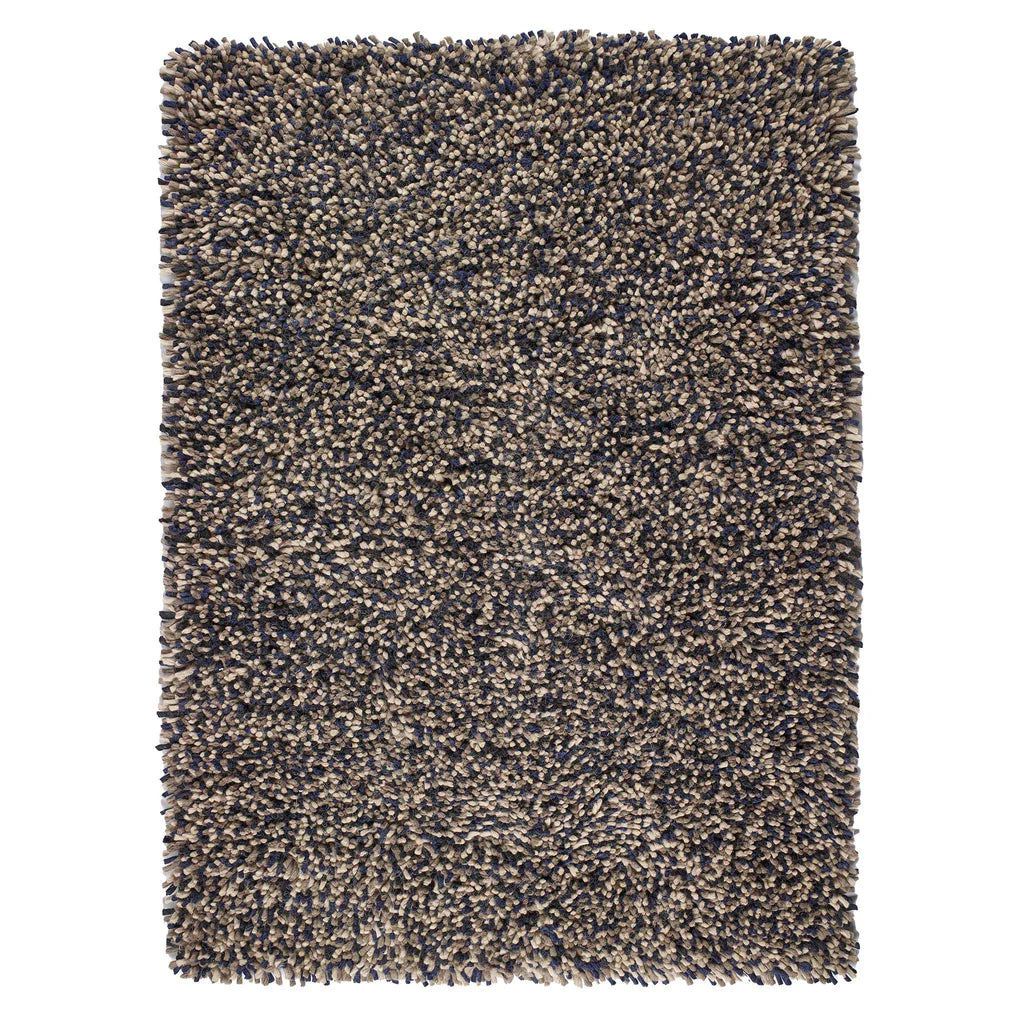 Origins Rocks Shaggy Rug Navy – thick wool pile