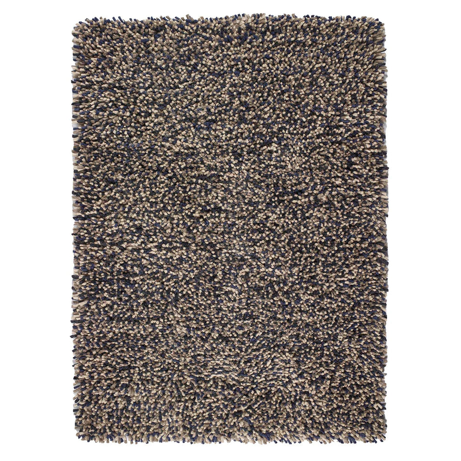 Origins Rocks Shaggy Rug Navy – thick wool pile