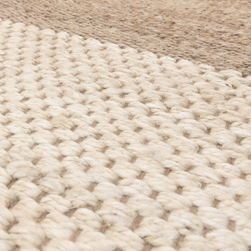 Artisan jute rug in calm colourway

