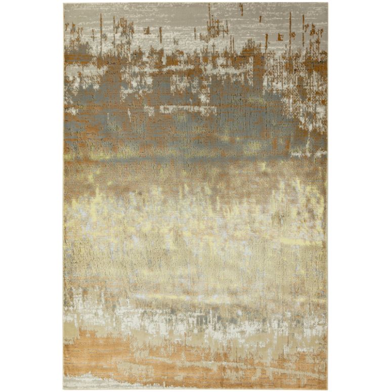 Aurora Dune Metallic Runner Rug AU01 full view

