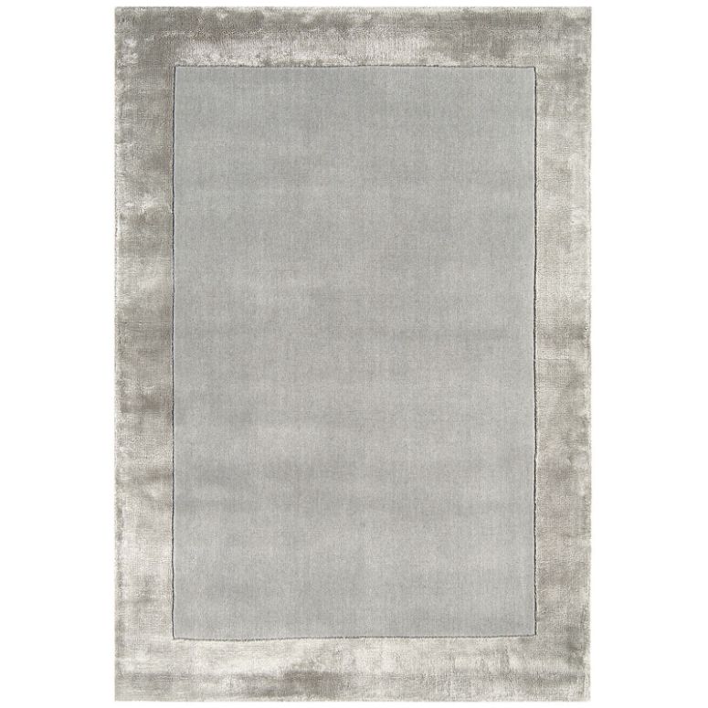 Ascot Silver Wool Viscose Rug by Asiatic

