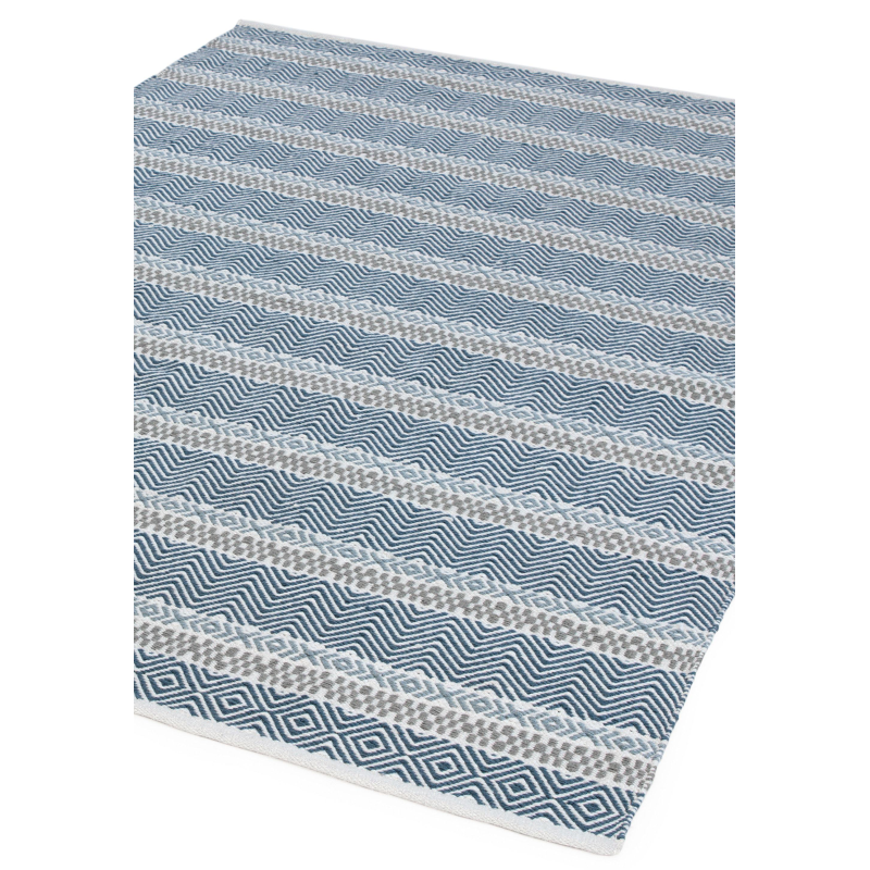 Recycled plastic PET flatweave rug

