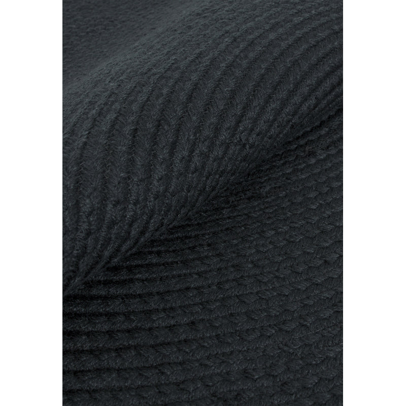 Textured polyester circular rug

