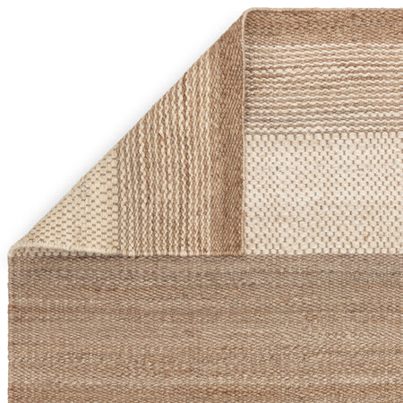 Soft ivory and jute texture rug


