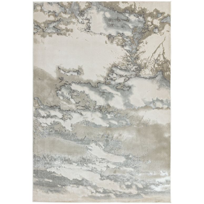 Aurora Cloud Metallic Rug AU02 full view

