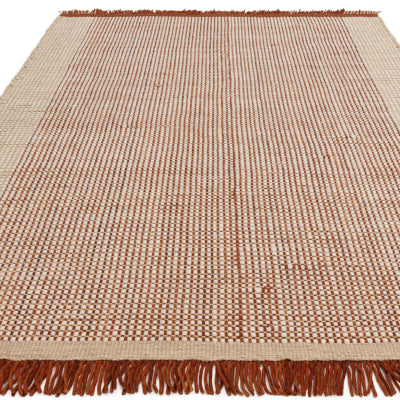 Close-up of low pile artisan rug

