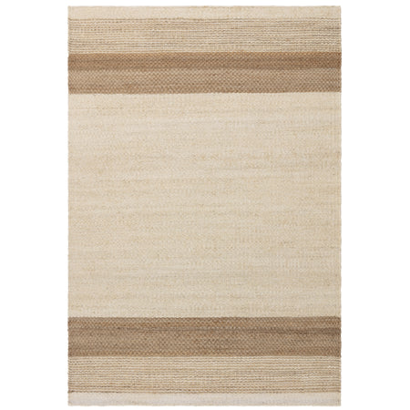 Hand woven jute rug in bleached tones

