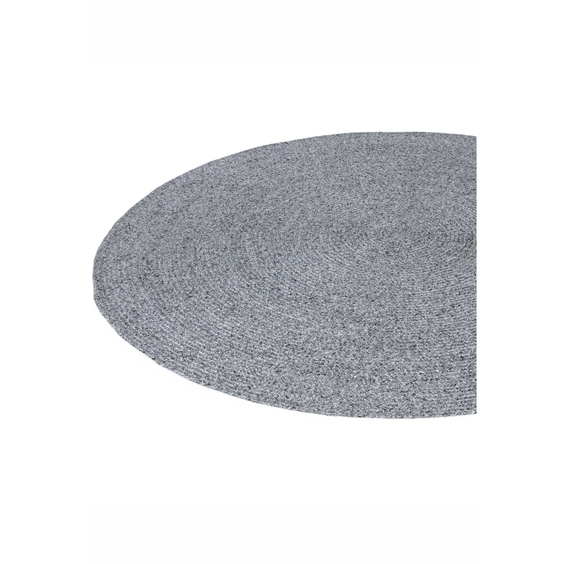 Flat weave braided rug detail

