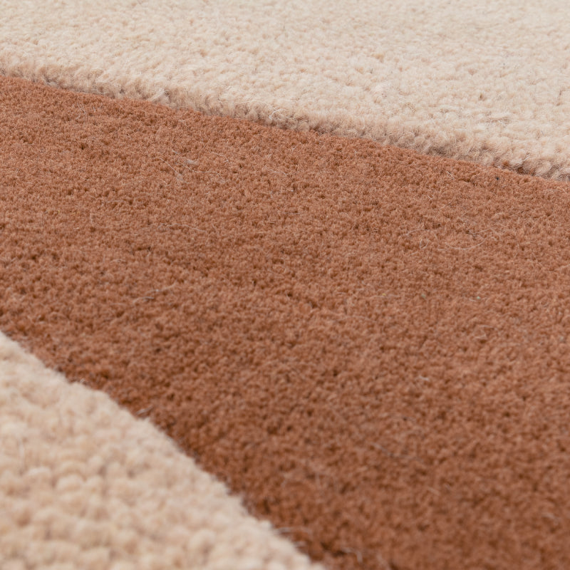 Artisan rug from India with creative design

