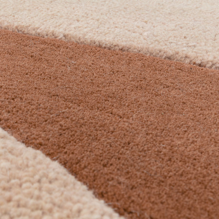 Artisan rug from India with creative design

