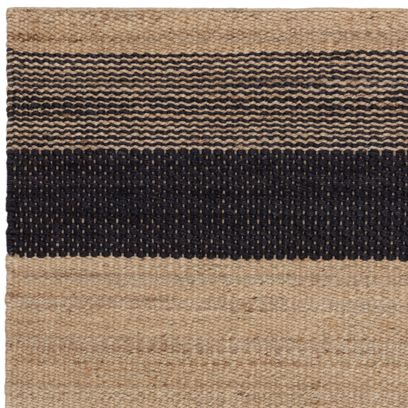 Natural and charcoal flatweave rug

