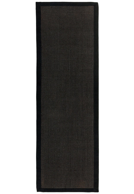 Sisal black with black Border Runner