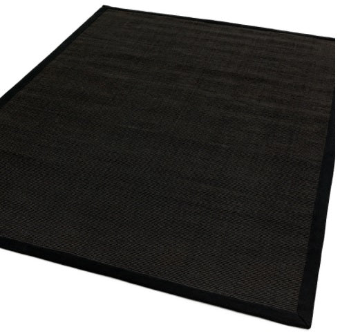 Black edged sisal rug