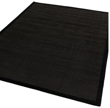 Black edged sisal rug