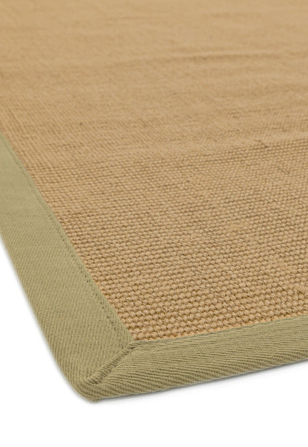 Eco-friendly rug with green edge for hallways

