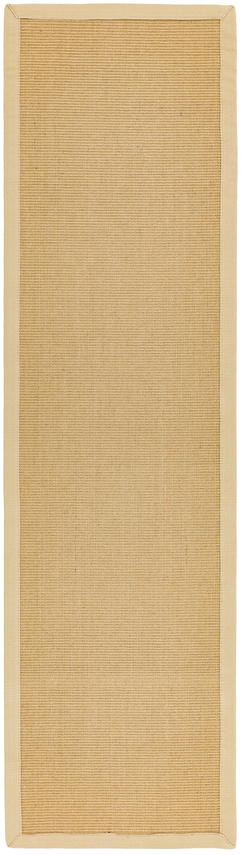 Sisal rug with matching linen cotton border runner