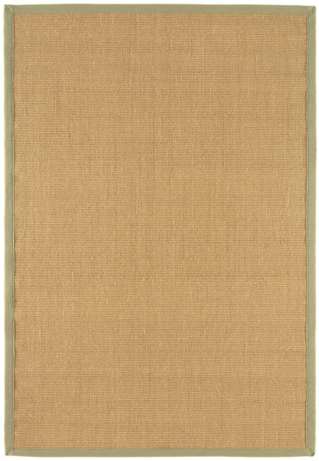 Sisal rug with sage green cotton border

