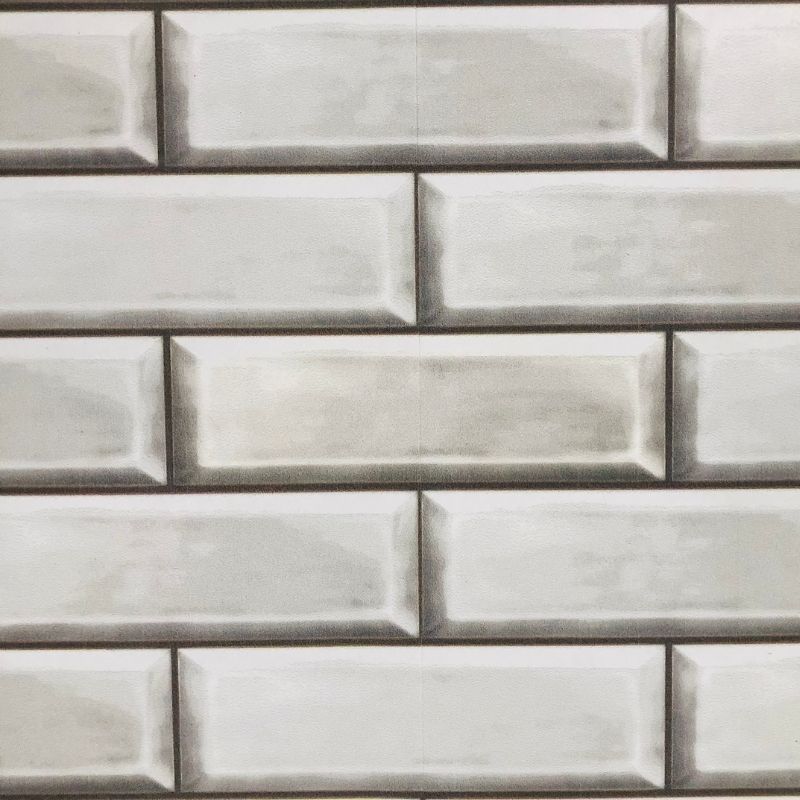 Close-up of Vox White Brick Panel showcasing realistic whitewashed brick texture