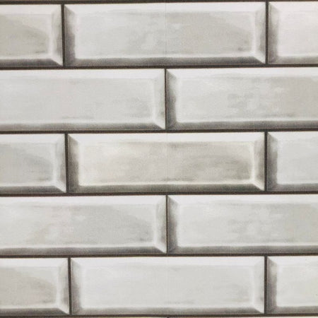 Close-up of Vox White Brick Panel showcasing realistic whitewashed brick texture